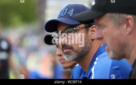 Oberhausen, Deutschland. 07. Juli 2019. firo: 07.07.2019 Fußball, 2019/2020 1. Bundesliga: Testspiel FC Schalke 04 - RW Oberhausen 3.1 Geste, Trainer, David Wagner, Portrait | Quelle: dpa/Alamy leben Nachrichten Stockfoto