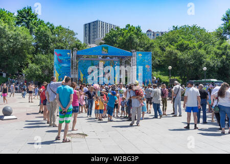 Wladiwostok, Russia-July 28, 2018: Urlaub in der Stadt Neptun Tag Stockfoto