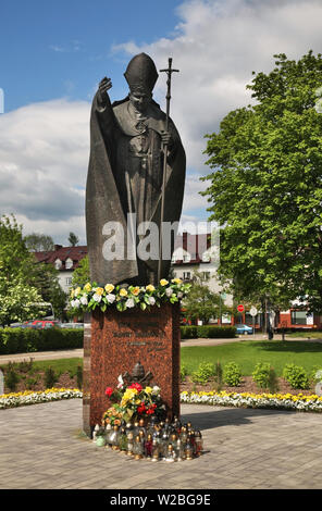 Denkmal für Johannes Paul II. in Pulawy. Polen Stockfoto