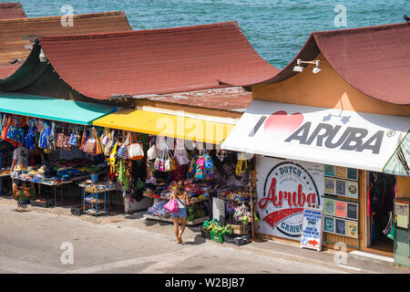 Karibik, Niederländische Antillen, Aruba, Oranjestad, Souviner Geschäfte Stockfoto