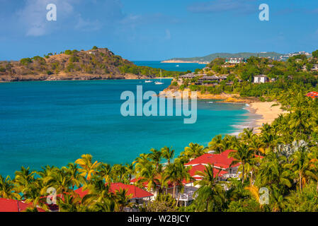 Karibik, Antigua, Galley Bay Galley Bay Strand Stockfoto