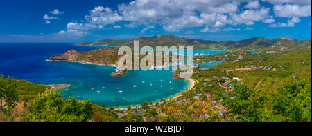 Karibik, Antigua, English Harbour von Shirley Heights Stockfoto