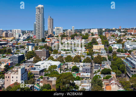 Australien, New South Wales, Sydney, New South Wales erhöhten Blick auf Kings Cross-Bereich Stockfoto