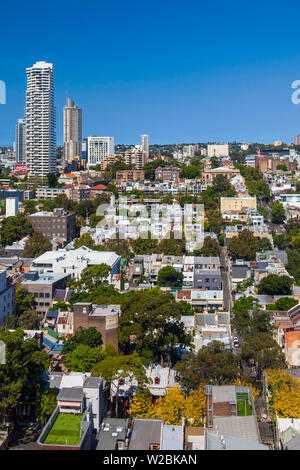 Australien, New South Wales, Sydney, New South Wales erhöhten Blick auf Kings Cross-Bereich Stockfoto