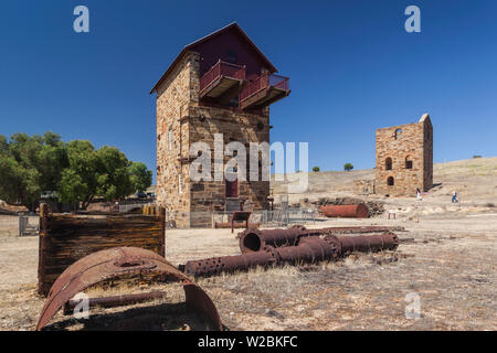 Australien, South Australia, Burra, ehemalige Kupferbergbau Stadt, Burra Mine, Morphetts Maschinenhaus, außen Stockfoto