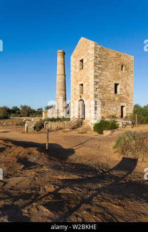 Australien, South Australia, Yorke Peninsula, Moonta, ehemalige Kupfer-Bergbau-Boom-Town, Moonta Mines, Hughes Maschinenhaus Stockfoto