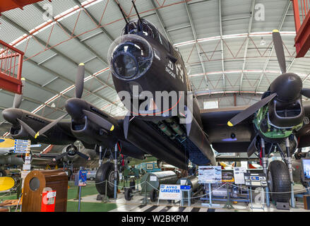 Australien, Western Australia, Bull Creek, RAAF Aviation Heritage Museum, WW2-Ära Avro Lancaster Bombenflugzeuge Stockfoto