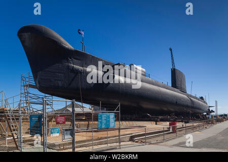 Australien, Westaustralien, Freemantle, Freemantle Port, Western Australian Maritime Museum, HMAS Öfen, u-Boot Stockfoto