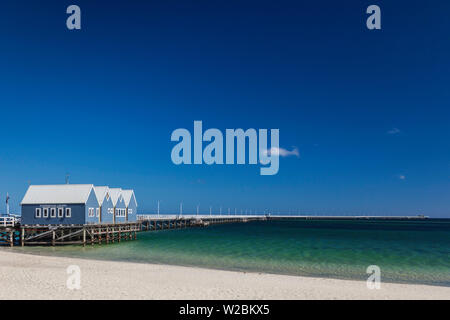 Australien, Western Australia, The Southwest, Busselton, Busselton Jetty, längste in der südlichen Hemisphäre, 1841 Meter in der Länge Stockfoto