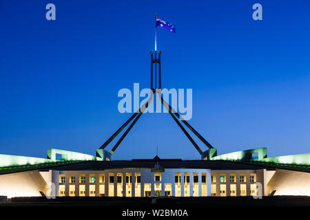 Australien, Australian Capital Territory, ACT, Canberra, Parlament, Dämmerung Stockfoto