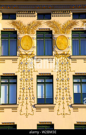 Otto Wagners Jugendstil Apartments, Wien, Österreich, Mitteleuropa Stockfoto