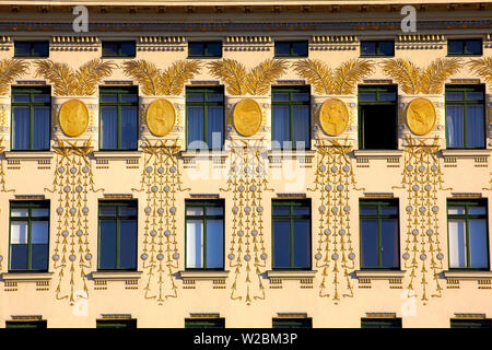 Otto Wagners Jugendstil Apartments, Wien, Österreich, Mitteleuropa Stockfoto