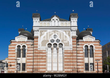 Bulgarien, Sofia, Sofia Synagoge, erbaut 1909, zweite größte sephardische Synagoge in Europa, außen Stockfoto