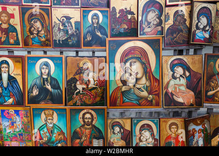 Bulgarien, Sofia, Souvenir-Icons für Verkauf Stockfoto