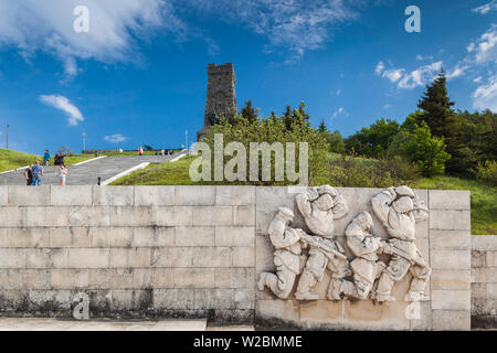 Bulgarien, Mittelgebirge, Shipka, Shipka Pass, Freedom Monument zum Gedenken an Schlacht des Shipka Pass aus dem russisch-türkischen Krieg von 1877 1934 gebaut Stockfoto