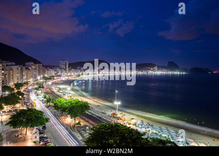 Strand der Copacabana, Rio De Janeiro, Brasilien Stockfoto