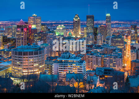 Kanada, Quebec, Montreal, Oratorium des Hl. Josef, erhöhte Stadt Blick von Mount Royal Park Stockfoto