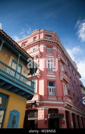 Hotel Ambos Mundos (Hemingway regelmäßig hier übernachtet), Havanna, Kuba Stockfoto