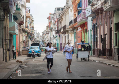 Straßen von Centro Habana, Havanna, Kuba Stockfoto