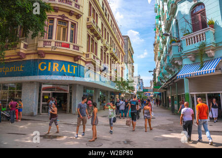 Kuba, Havanna, Centro Habana, San Rafael Einkaufsstraße Stockfoto