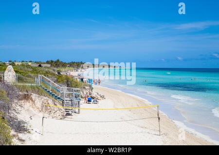 Kuba, Jardines del Rey, Cayo Coco, Blick auf Playa Larga Stockfoto