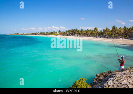 Kuba Ciego de Avila Provinz, Jardines del Rey, Cayo Coco, Las Coloradas Strand Stockfoto