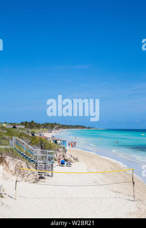 Kuba, Jardines del Rey, Cayo Coco, Blick auf Playa Larga Stockfoto