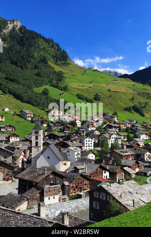 Schweiz, Graubünden, Vals, Stadtzentrum Stockfoto