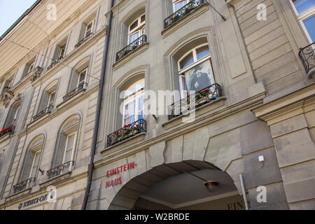 Einstein-Haus (Wohnung, wo Einstein Lebte 1903-1905), Kramgasse, Bern (Bern), Berner Oberland, Schweiz Stockfoto