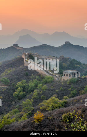 China, Peking Gemeinde, miyun County, der Chinesischen Mauer (UNESCO-Weltkulturerbe), Gubeikou zu Jinshanling Abschnitt Stockfoto