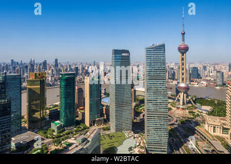 China, Shanghai, Pudong Financial District, Oriental Pearl Tower Stockfoto