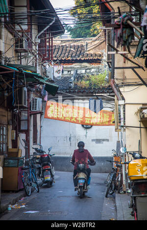 Alte Stadt, in der Nähe der Yu Yuan Gards, Shanghai, China Stockfoto