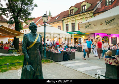 Cafés und Restaurants auf Tkalciceva Straße, Zagreb, Kroatien Stockfoto