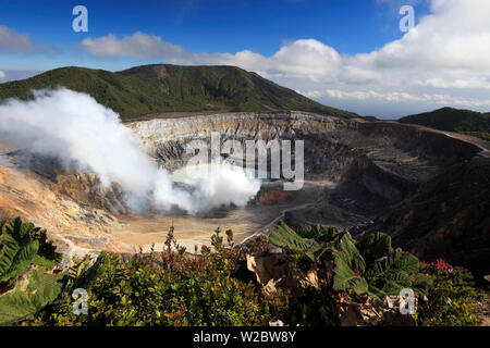 Costa Rica, Central Highlands, Poas Volcano National Park, inneren Krater Stockfoto