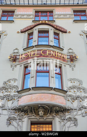 Hotel Central, Hybernska, Altstadt, Prag, Tschechische Republik Stockfoto