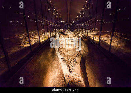 Dänemark, Fünen, Ladby, Vikingmuseum, 10. Jahrhundert Ladby Wikingerschiff Ruinen Stockfoto