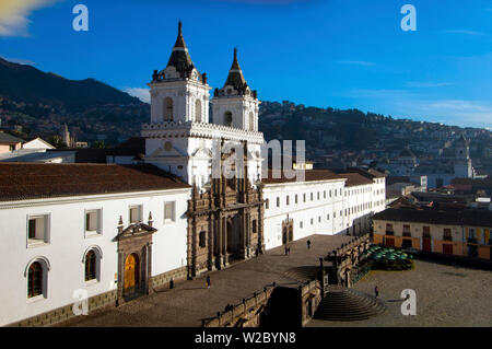 Die Kirche und das Kloster von San Francisco, 16. Jahrhundert, Altstadt, Centro Historico, UNESCO-Weltkulturerbe, San Francisco Plaza, Quito, Ecuador Stockfoto