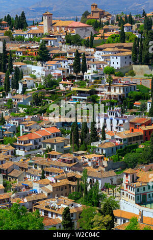 Stadtbild von Alhambra, Granada, Andalusien, Spanien Stockfoto