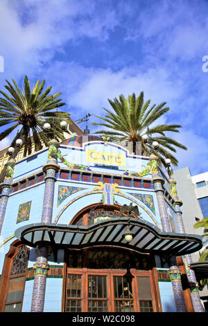Art déco-Café in San Telmo Park, Stadtviertel Triana, Las Palmas de Gran Canaria, Gran Canaria, Kanarische Inseln, Spanien, Atlantik, Europa Stockfoto