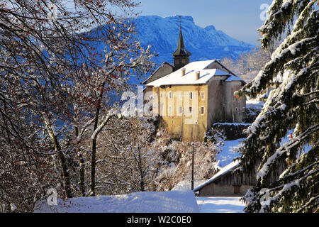 Arves Tal in der Nähe von Thyez, Saint-Sigismond, Haute-Savoie, Frankreich Stockfoto