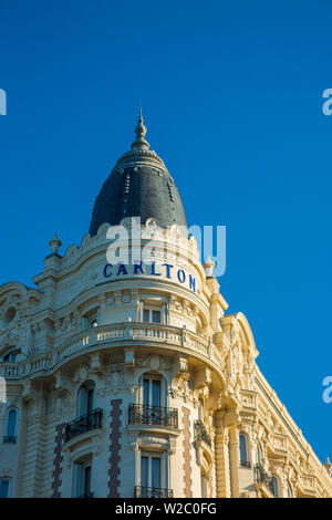 Carlton Hotel, Cannes, Alpes Maritimes, Provence-Alpes-Cote d'Azur, Französische Riviera, Frankreich Stockfoto