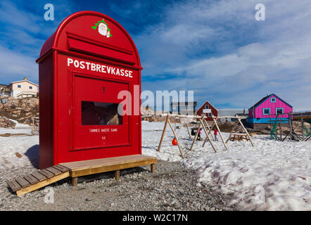 Grönland, Disko-Bucht, Ilulissat, Santas riesige Mailbox Stockfoto