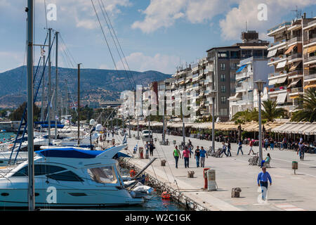 Griechenland, Thessalien Region Pilion Halbinsel, Volos, Waterfront Gebäude Stockfoto