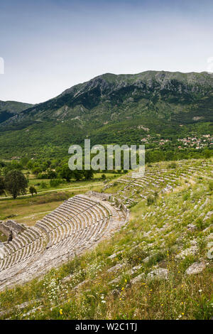 Griechenland, Region Epirus, Ioannina-Bereich, Dodoni, Theater von Dodoni, 3. Jahrhundert v. Chr. gebaut Stockfoto