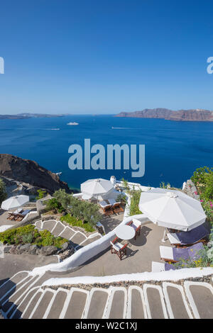 Das luxuriöse 5-Sterne-Hotel Perivolas hotel, Oia, Santorini (Thira), Kykladen, Griechenland Stockfoto