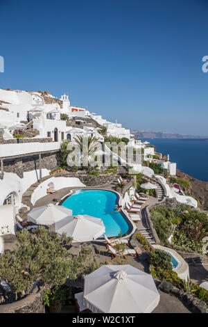 Das luxuriöse 5-Sterne-Hotel Perivolas hotel, Oia, Santorini (Thira), Kykladen, Griechenland Stockfoto