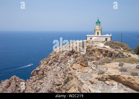 Akrotiri LightHouse, Santorini (Thira), Kykladen, Griechenland Stockfoto