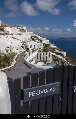 Das luxuriöse 5-Sterne-Hotel Perivolas hotel, Oia, Santorini (Thira), Kykladen, Griechenland Stockfoto