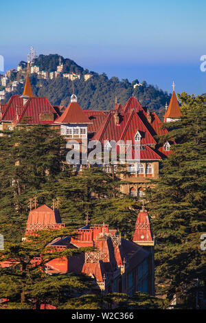 Indien, Himachal Pradesh, Shimla, Ansicht von Shimla Stockfoto