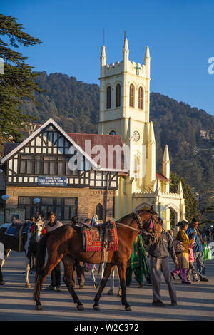 Indien, Himachal Pradesh, Shimla, der Grat, Christus, Kirche und Staat Bibliothek Stockfoto